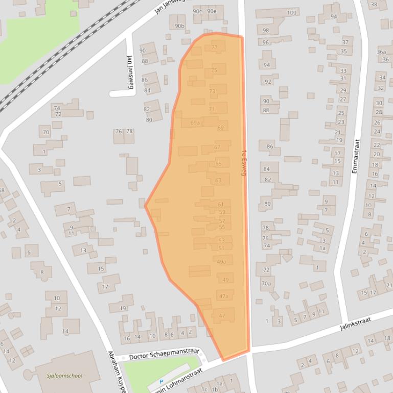 Kaart van postcodegebied 7642BJ.