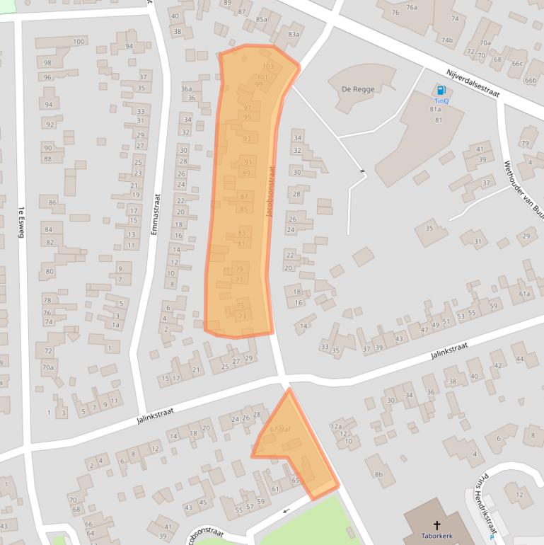 Kaart van postcodegebied 7642BR.
