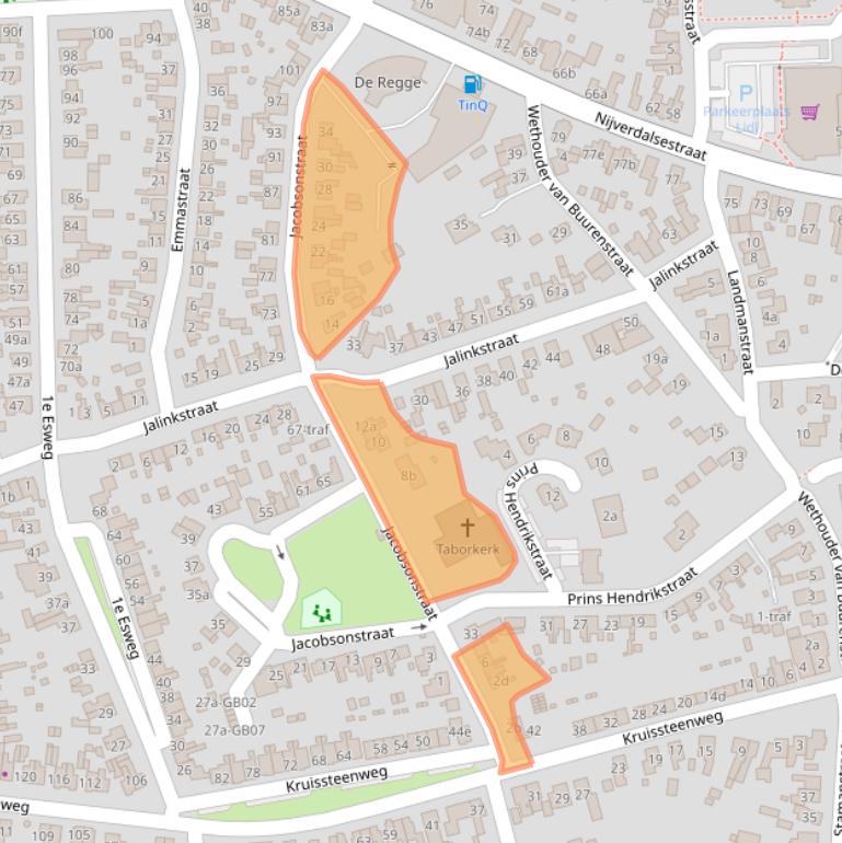 Kaart van postcodegebied 7642BS.