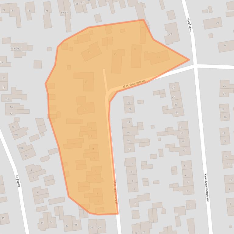 Kaart van postcodegebied 7642CA.