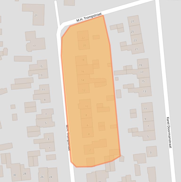 Kaart van postcodegebied 7642CB.