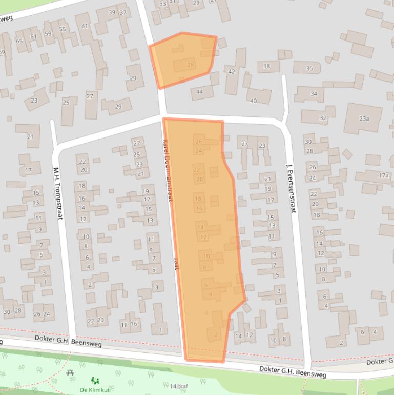 Kaart van postcodegebied 7642CD.