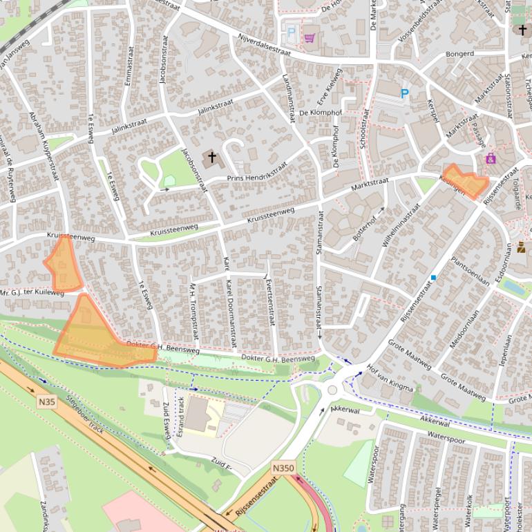 Kaart van postcodegebied 7642CH.