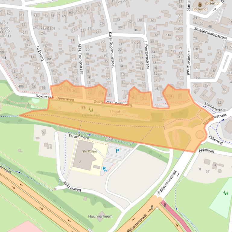 Kaart van postcodegebied 7642CJ.