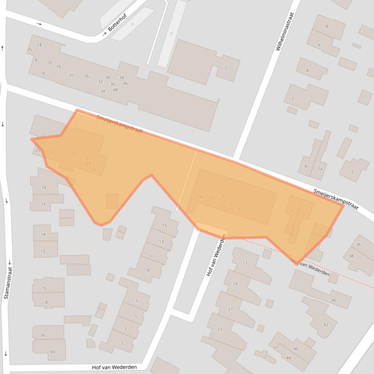 Kaart van postcodegebied 7642CN.