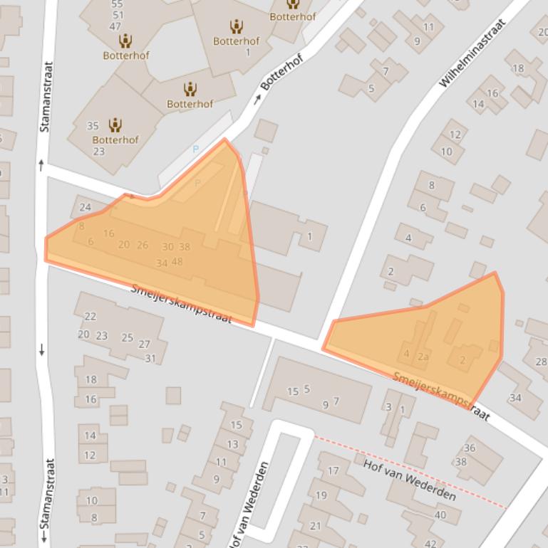 Kaart van postcodegebied 7642CP.