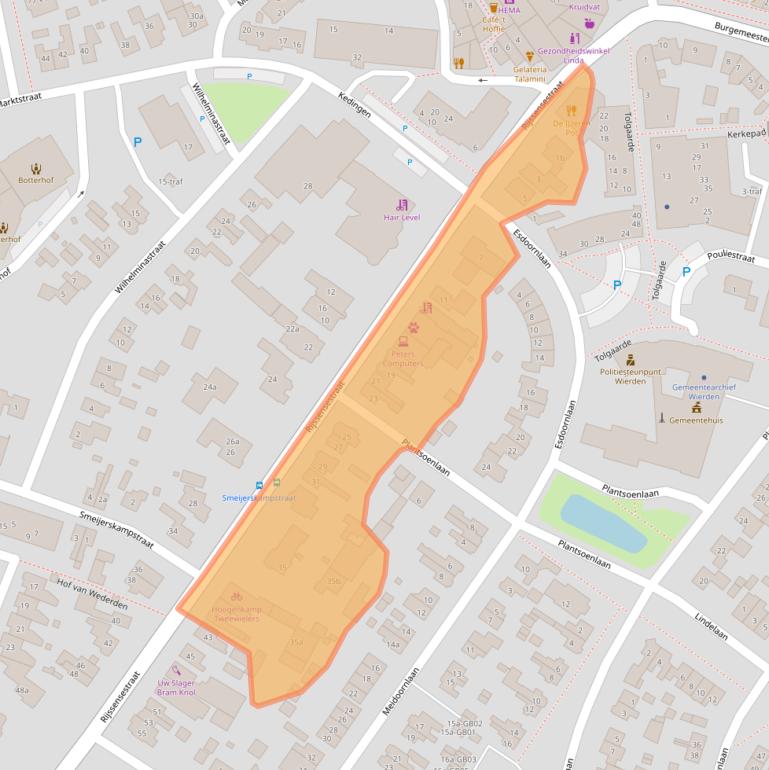 Kaart van postcodegebied 7642CV.