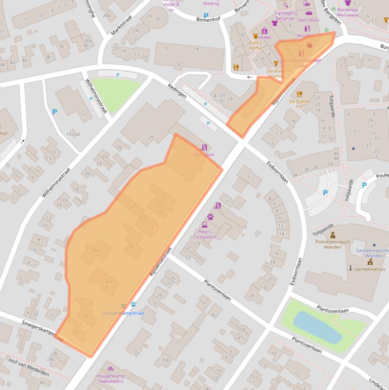 Kaart van postcodegebied 7642CX.