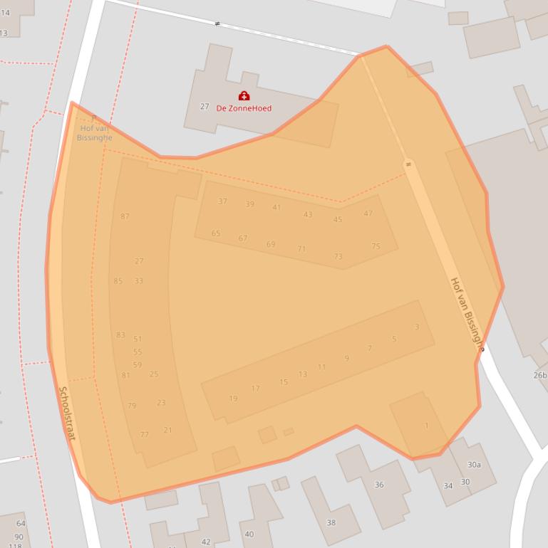 Kaart van postcodegebied 7642DB.