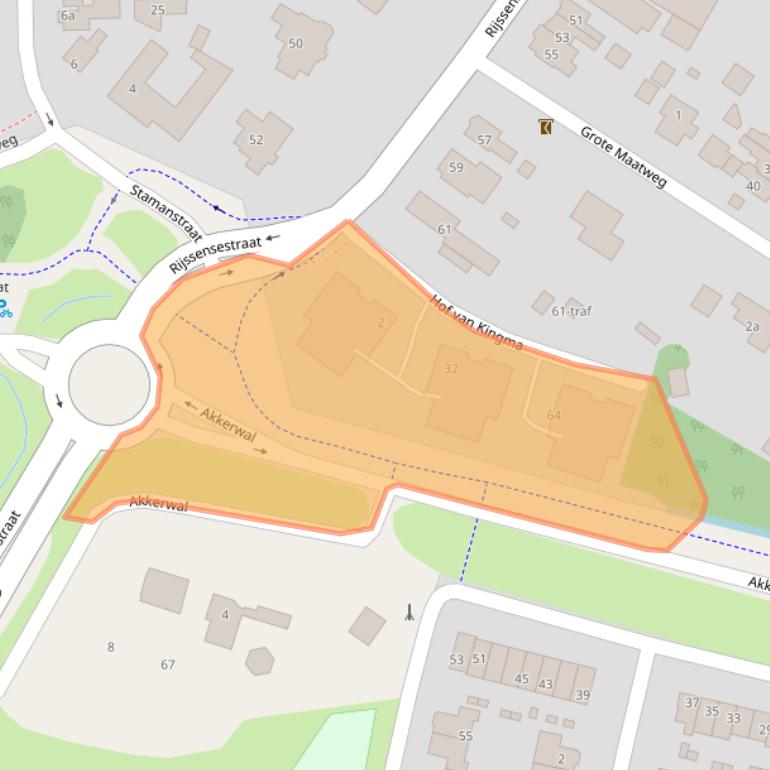 Kaart van postcodegebied 7642DD.