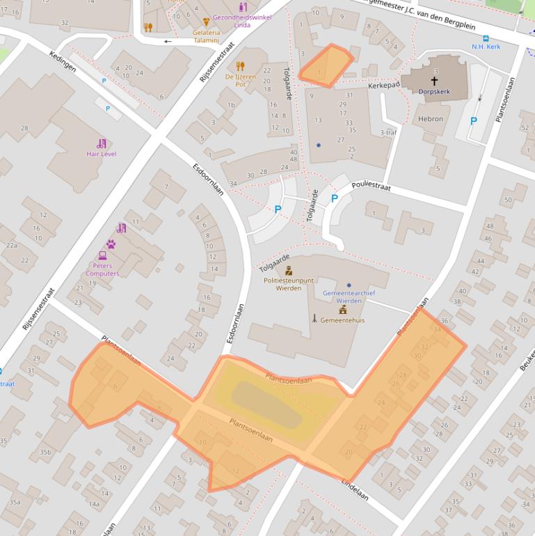 Kaart van postcodegebied 7642ED.