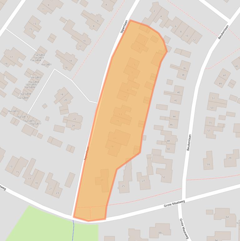 Kaart van postcodegebied 7642EJ.