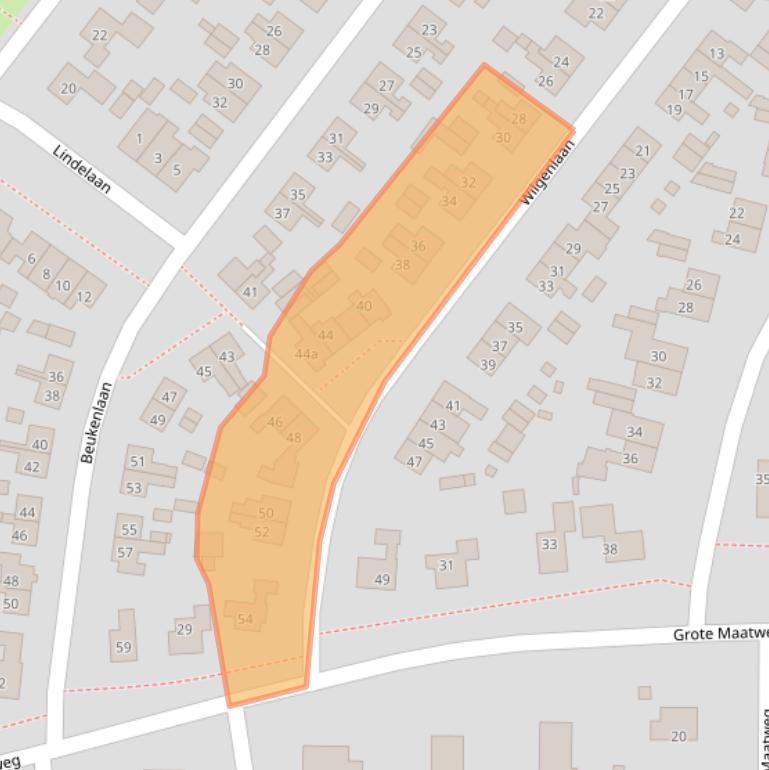 Kaart van postcodegebied 7642EX.