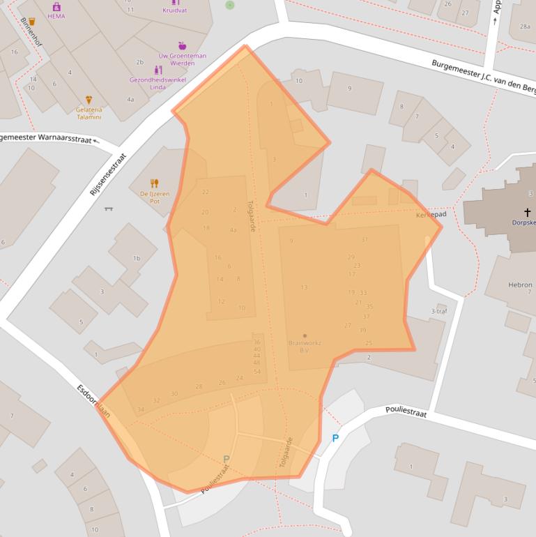 Kaart van postcodegebied 7642EZ.