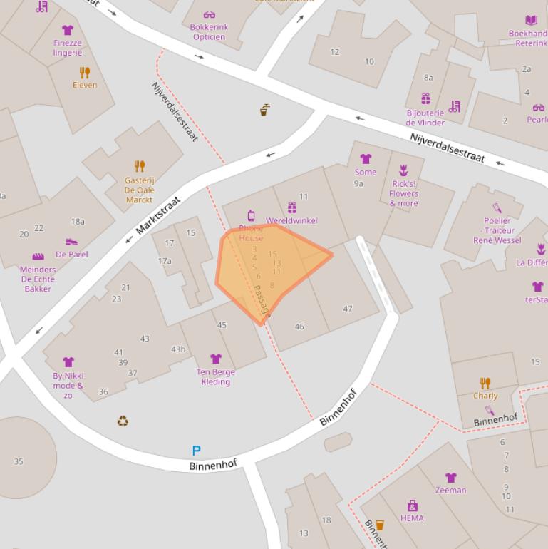 Kaart van postcodegebied 7642GH.