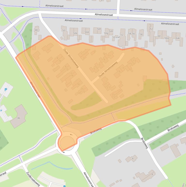 Kaart van postcodegebied 7642GK.