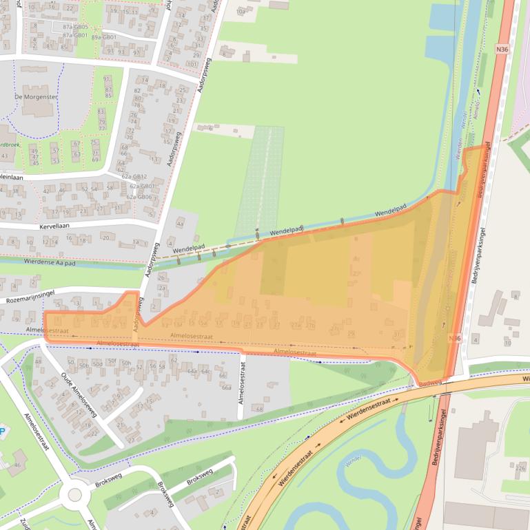 Kaart van postcodegebied 7642GL.