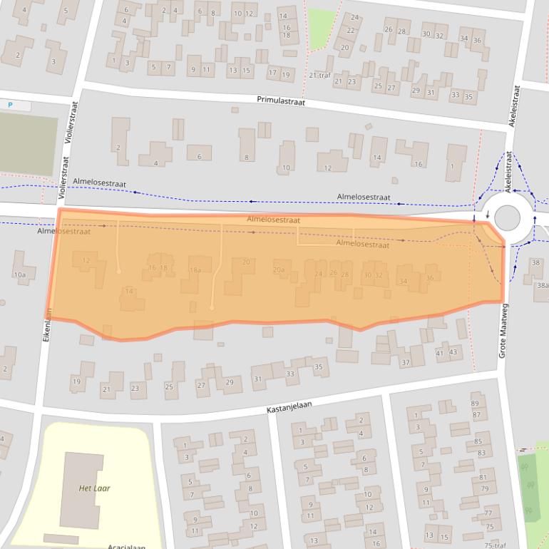 Kaart van postcodegebied 7642GN.
