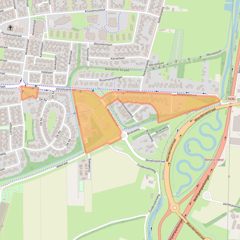 Kaart van postcodegebied 7642GP.