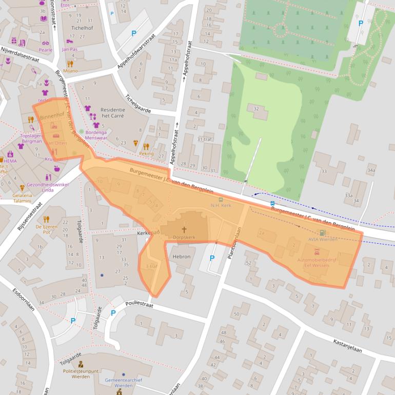 Kaart van postcodegebied 7642GR.