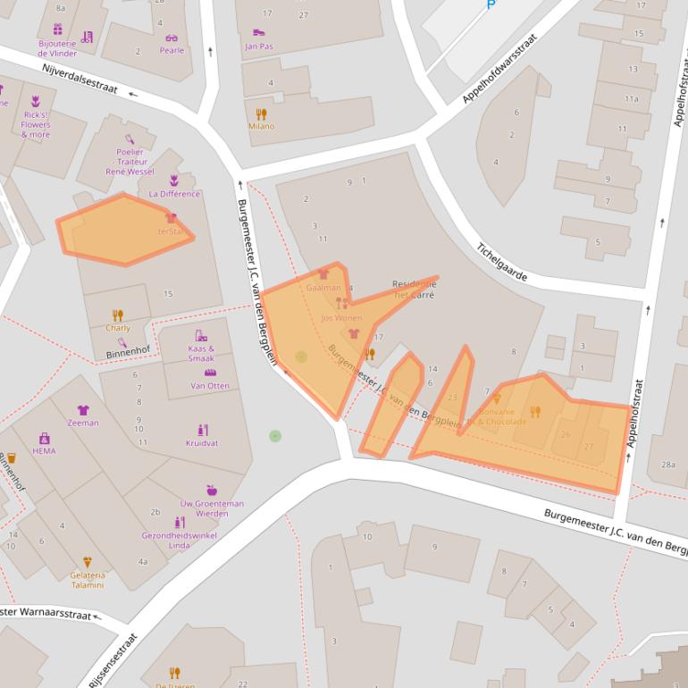 Kaart van postcodegebied 7642GS.