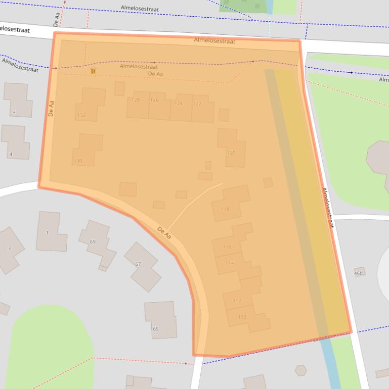 Kaart van postcodegebied 7642HG.