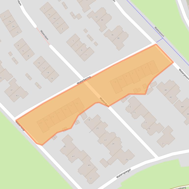 Kaart van postcodegebied 7642JK.