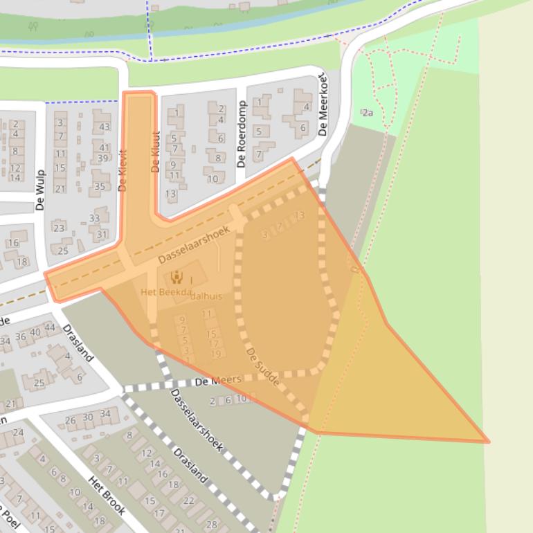 Kaart van postcodegebied 7642KA.