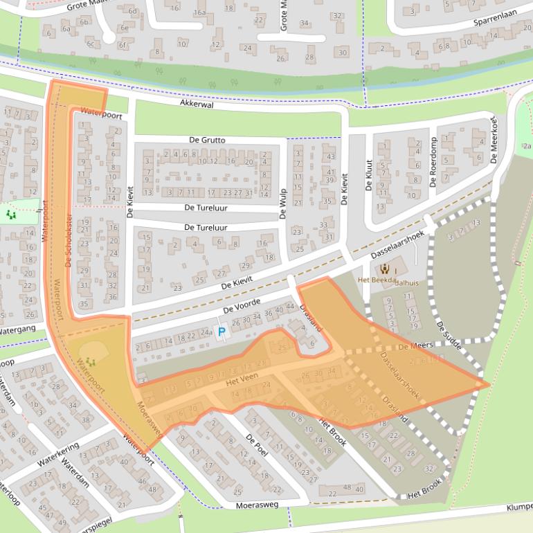 Kaart van postcodegebied 7642KE.