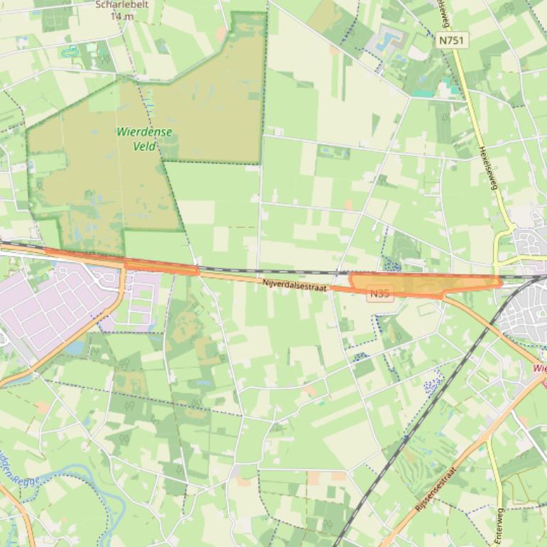 Kaart van postcodegebied 7642LG.