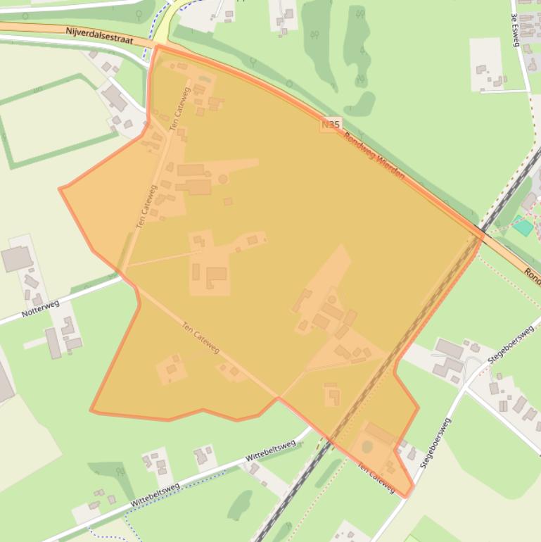 Kaart van postcodegebied 7642LH.