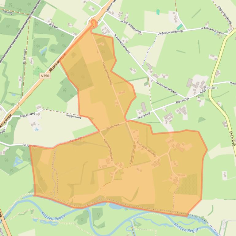 Kaart van postcodegebied 7642LZ.