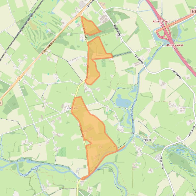 Kaart van postcodegebied 7642NB.