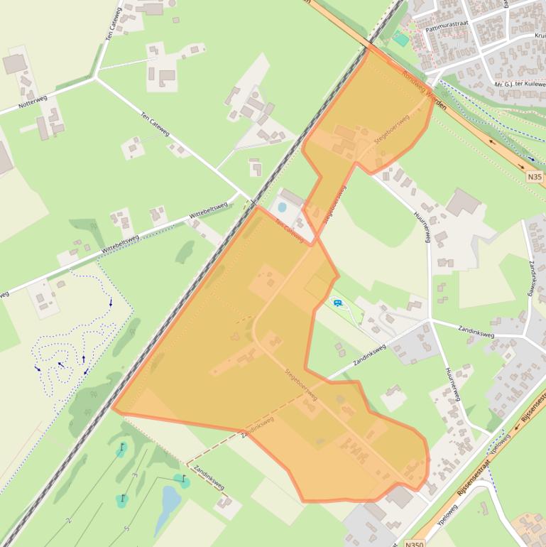 Kaart van postcodegebied 7642NP.