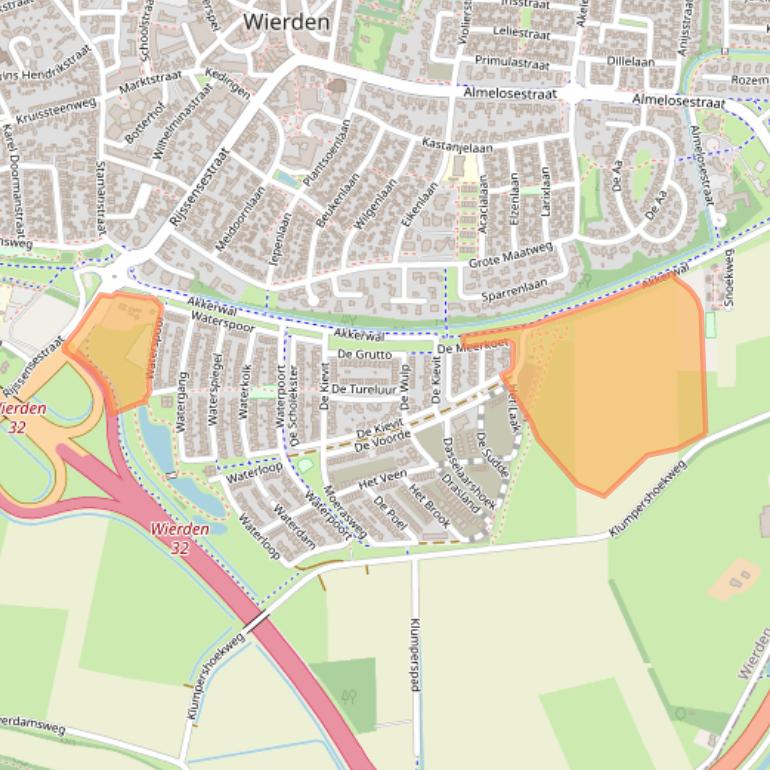 Kaart van postcodegebied 7642NV.