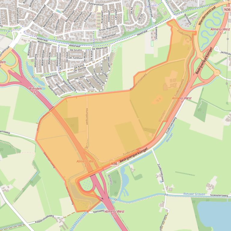 Kaart van postcodegebied 7642NW.
