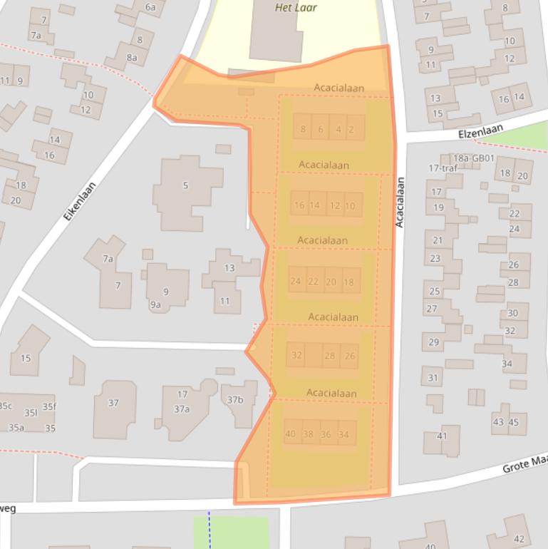 Kaart van postcodegebied 7642TV.