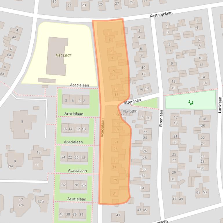 Kaart van postcodegebied 7642TW.