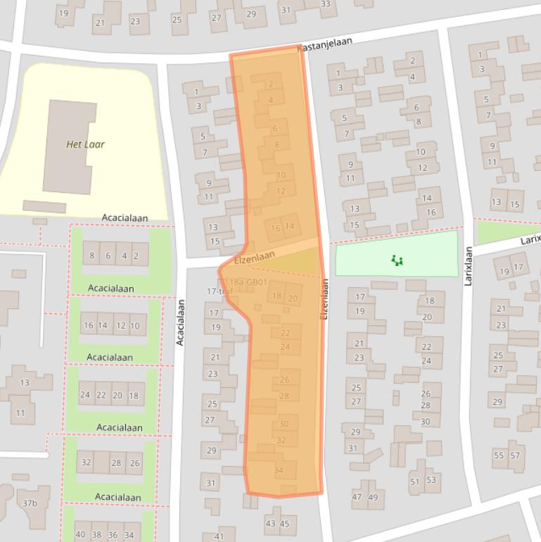 Kaart van postcodegebied 7642TX.