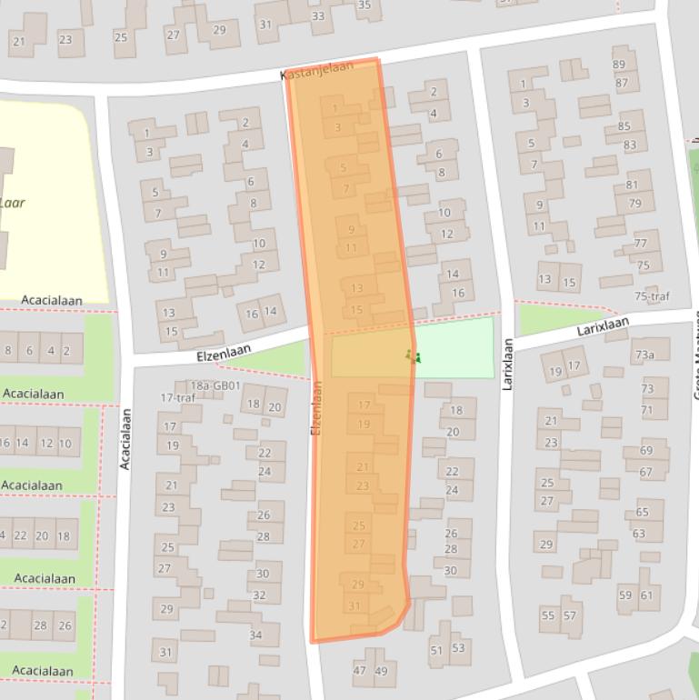 Kaart van postcodegebied 7642TZ.