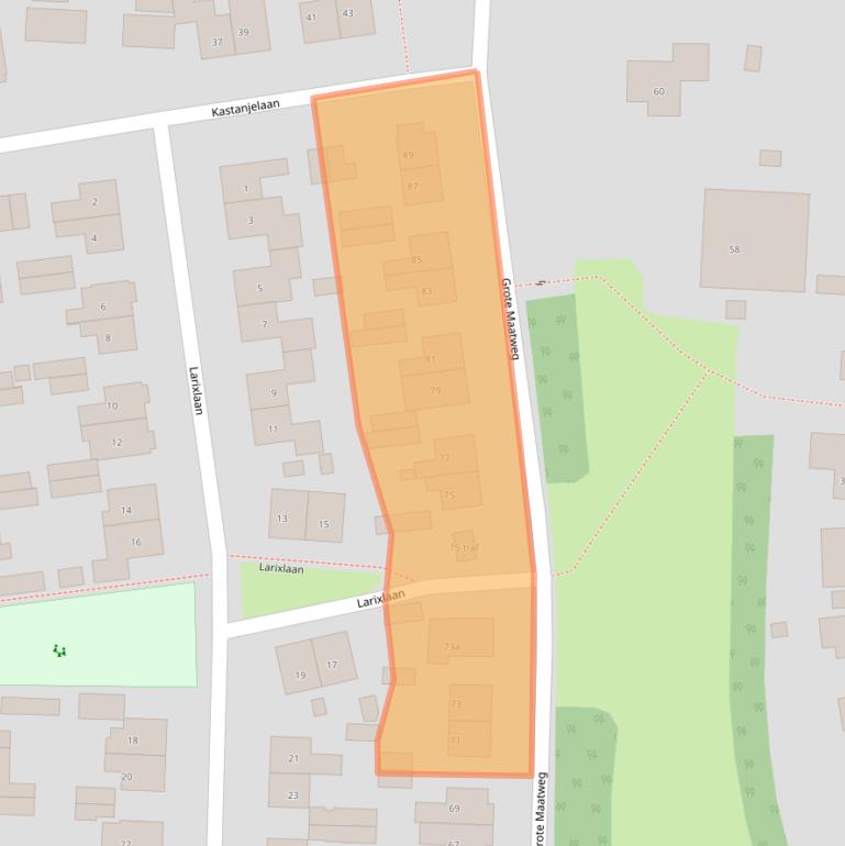 Kaart van postcodegebied 7642VJ.