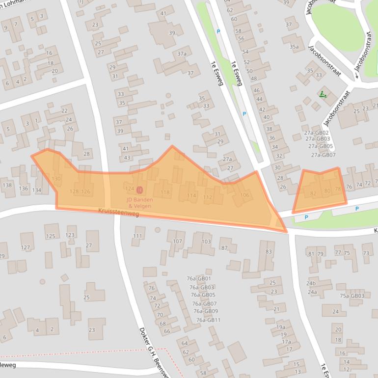 Kaart van postcodegebied 7642VS.