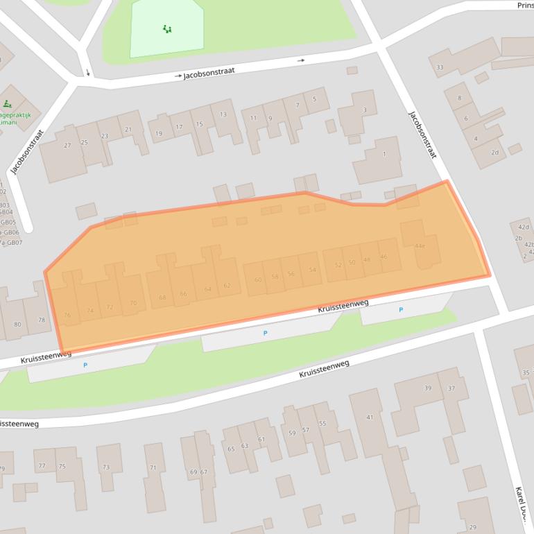 Kaart van postcodegebied 7642VT.