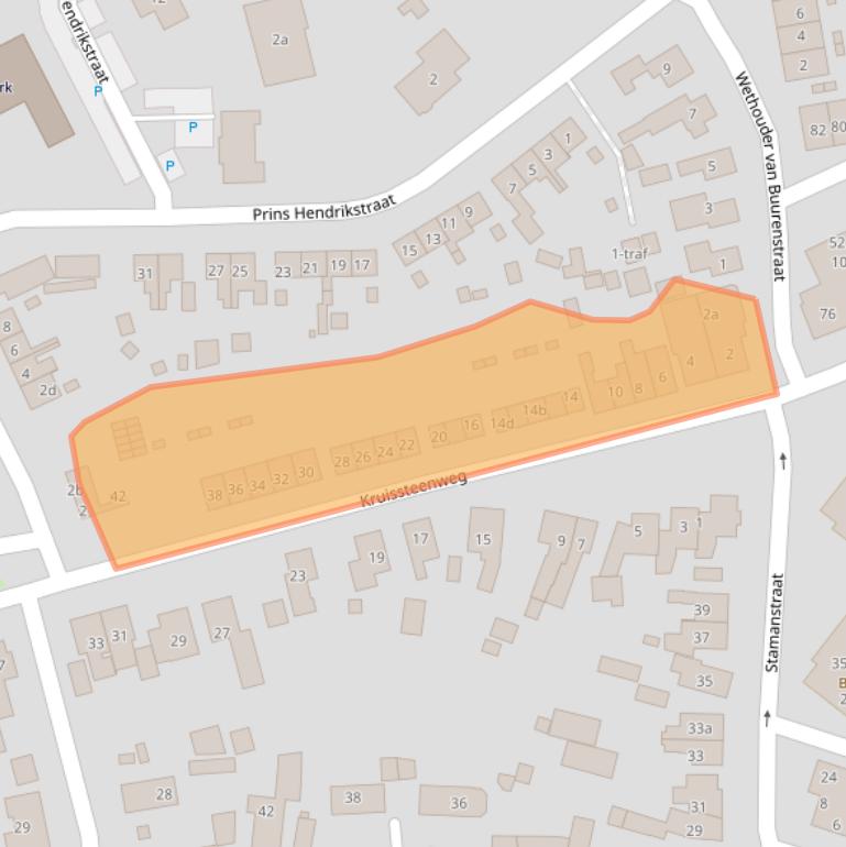 Kaart van postcodegebied 7642VV.