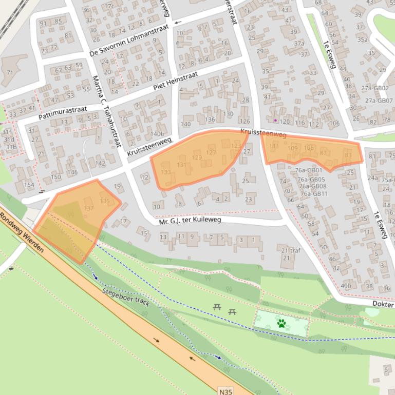 Kaart van postcodegebied 7642VW.