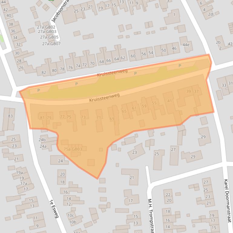 Kaart van postcodegebied 7642VX.