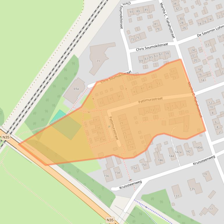 Kaart van postcodegebied 7642XZ.