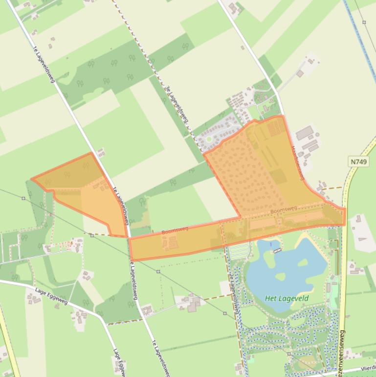 Kaart van postcodegebied 7645AA.