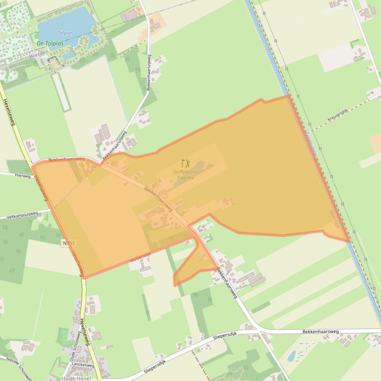 Kaart van postcodegebied 7645AJ.