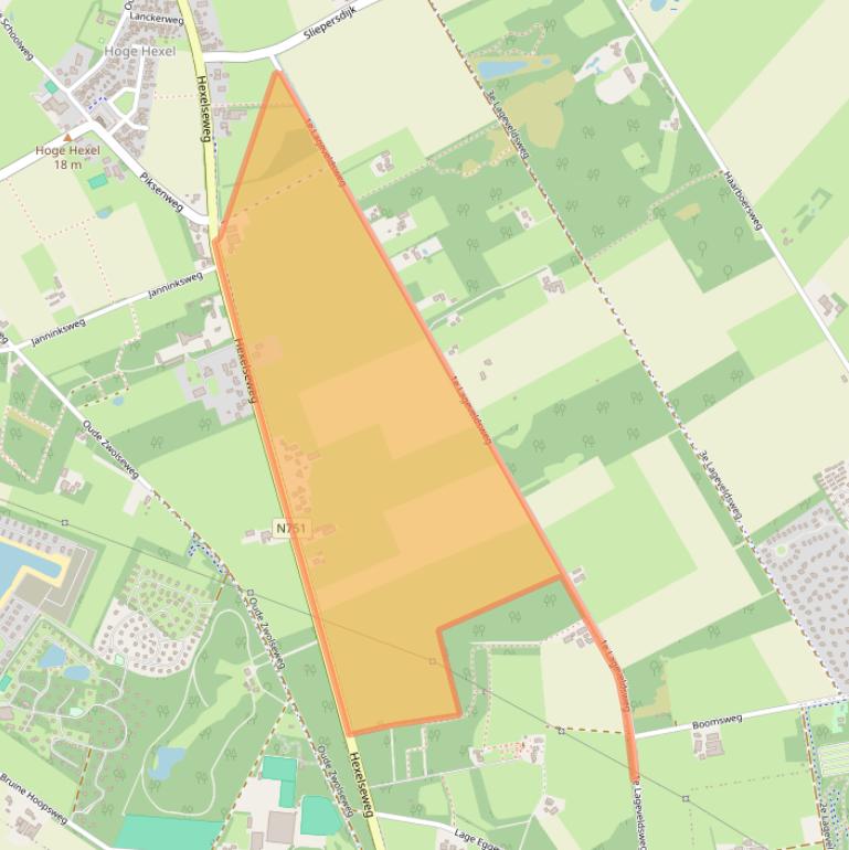 Kaart van postcodegebied 7645AL.